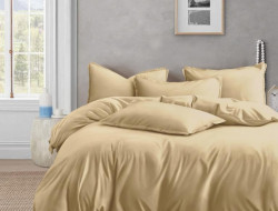 Постельное белье из люксового сатина АЛЬВИТЕК ОCA-001 бежевое 50х70 (2шт), 70х70 (2шт) евро