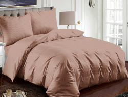 Постельное белье из микросатина TANGO бежевый зигзаг 50х70 (2шт) 2-спальное