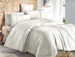 Постельное белье из DELUXE ранфорса KARVEN N028 GALA KREM 50х70 (2шт) 1,5-спальное