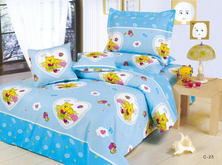 Детское постельное белье из поплина САЙЛИД C-25 ЗЕМЛЯНИЧНАЯ ЛЮБОВЬ