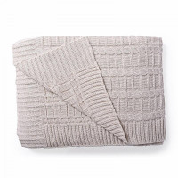 Плед вязаный из акрила BELPOL КОСЫ лен 180х200