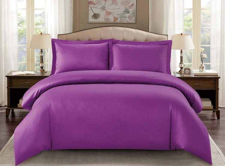 Постельное белье однотонное из египетского хлопка CRISTELLE CIS-42 фуксия евро