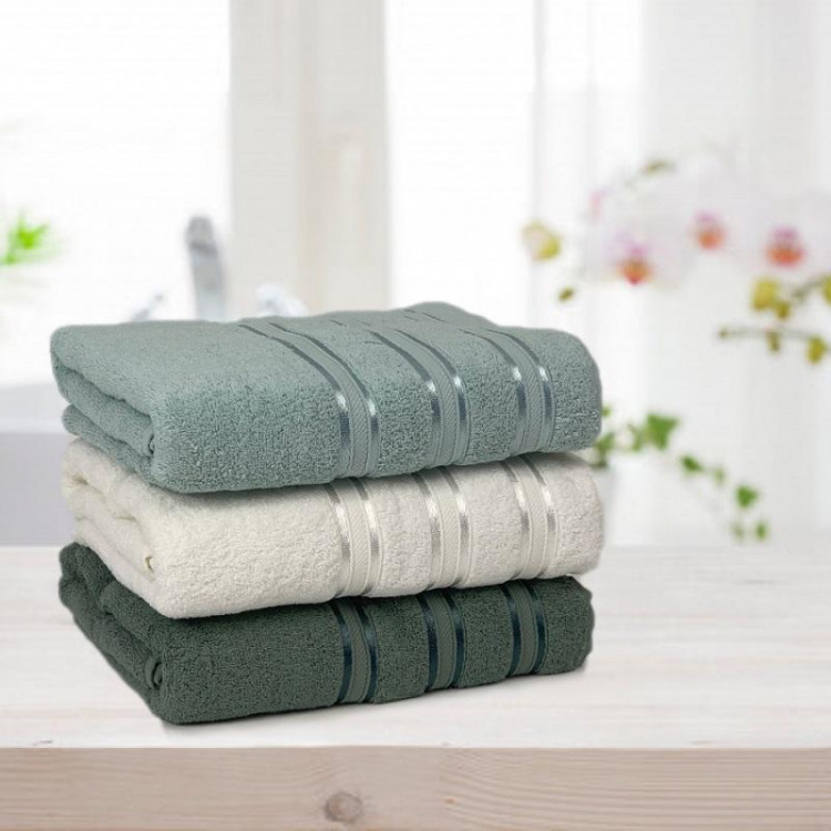 Набор полотенец махровых хлопковых KARVEN MICRO DELUX HS1010 V7 50х90 (3шт)