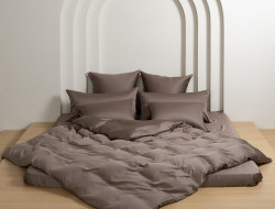 Постельное белье с простыней на резинке 160х200 GERMAN GRASS HAVANA BROWN BRILLIANT GRASS 70х70 (2шт) евро