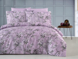 Постельное белье из страйп сатина с цветным принтом KARVEN N251-SB015 50х70 (2шт), 70х70 (2шт) семейное