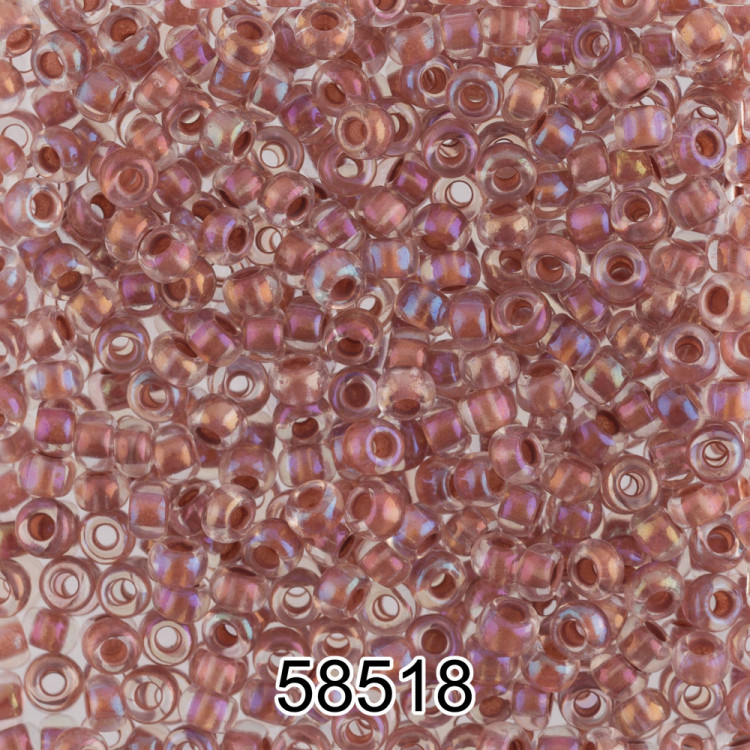 Бисер PRECIOSA (Чехия) круглый 1 10/0 2.3 мм 500 гр 58518 (Ф547) сиреневый меланж