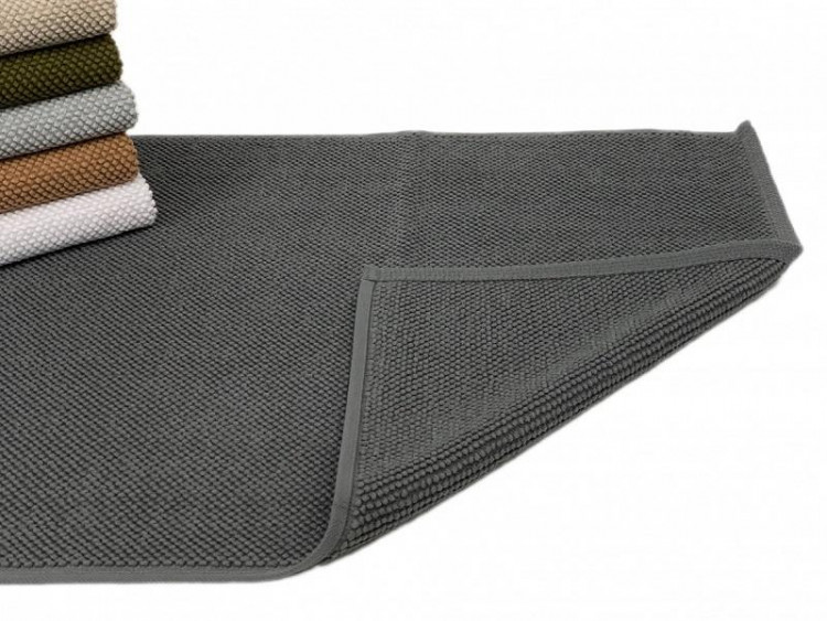 Коврик для ног махровый хлопковый KARVEN KV433 GUR-582 antrasit 50х80
