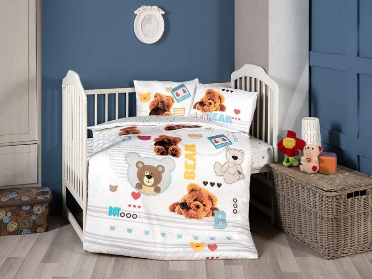 Постельное белье для малышей из сатина KARVEN 3D DIGITAL D039 BEAR