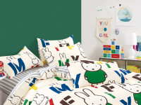 Постельное белье из твил-сатина TANGO банни 50х70 (2шт) 1,5-спальное