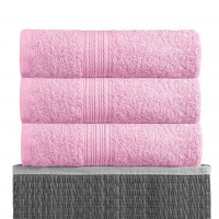 Простыня махровая BAYRAMALY розовая 150х210