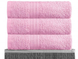 Простыня махровая BAYRAMALY розовая 150х210