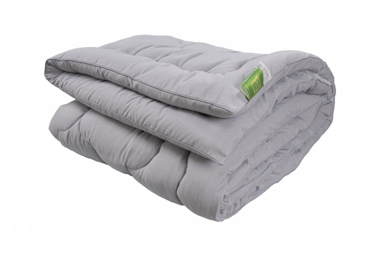 Одеяло стеганое АЛЬВИТЕК АДАЖИО-ЭКО серое 140x205 всесезонное