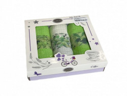 Набор кухонных полотенец вафельных хлопковых KARVEN HM746 ОЛИВА V8 40х60 (3шт)