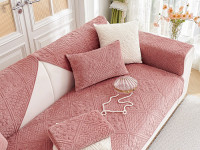 Набор накидок на диван из велюра TANGO SOFA коралловый 90х160 (2шт)