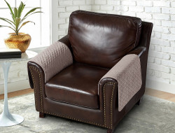 Накидка на подлокотники из микрофибры TANGO SOFA светло-коричневая 50x70 (1шт)