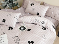 Постельное белье из твил-сатина TANGO игривый котик 70х70 (2шт) 2-спальное