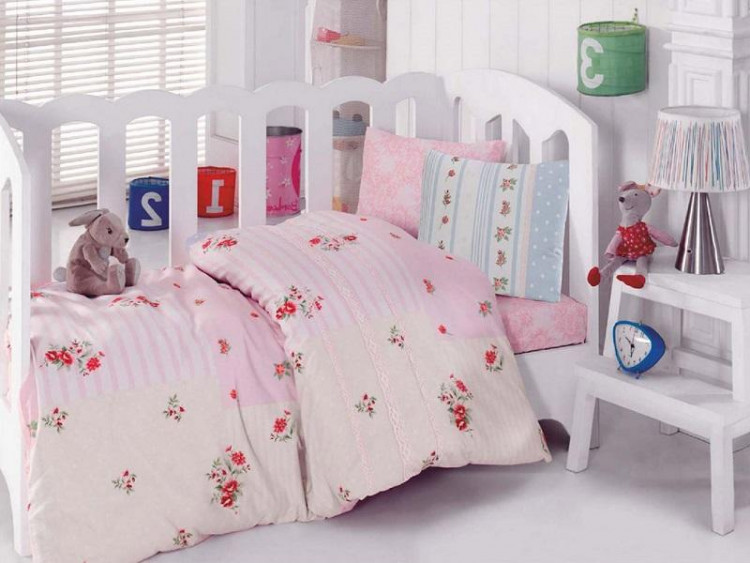 Постельное белье для малышей из ранфорса с вышивкой COTTON BOX 1041-04 35х45 (2шт)