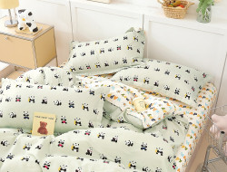 Постельное белье из твил-сатина TANGO панды на зарядке 50х70 (2шт), 70х70 (2шт) евро