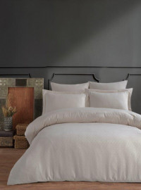 Постельное белье из ранфорс-жаккарда KARVEN N298 CATENA CREAM 50х70 (2шт), 70х70 (2шт) евро