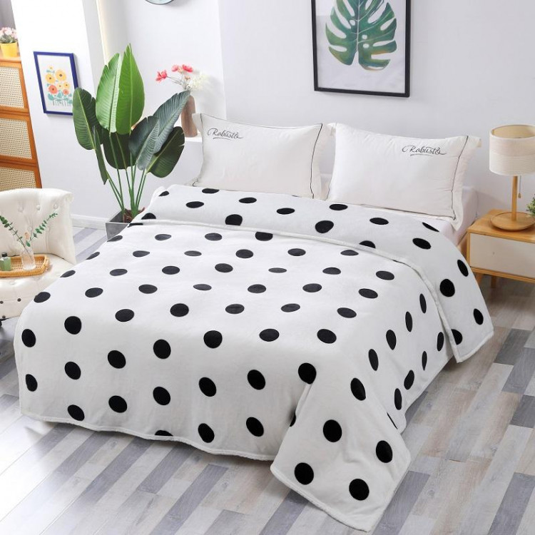 Плед из микрофибры TANGO ФЛАНЕЛЬ ГОРОХ 200х220