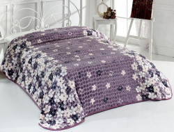 Плед из полиэстера KARVEN SUPER SOFT P948 EVLEN V3-B007 сиреневый 220х240