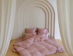 Постельное белье с простыней на резинке 160х200 GERMAN GRASS ROSE BRILLIANT GRASS 50х70 (2шт), 70х70 (2шт) семейное