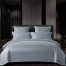 Постельное белье из хлопкового жаккарда ASABELLA Серо-голубая дымка 50х70 (2шт) и 70х70 (2шт) семейное