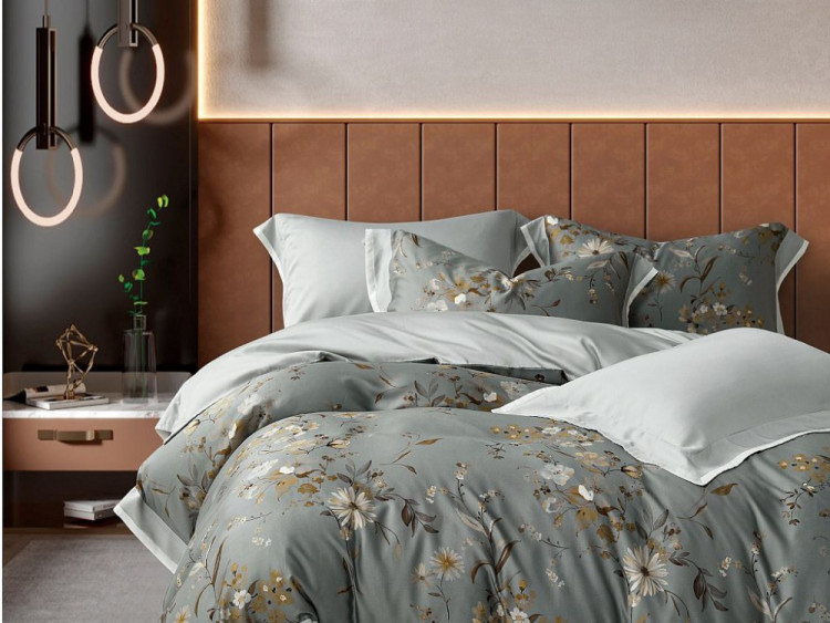 Постельное белье из тенсела люкс ASABELLA Аромат весны 50х70 (2шт) и 70х70 (2шт) семейное