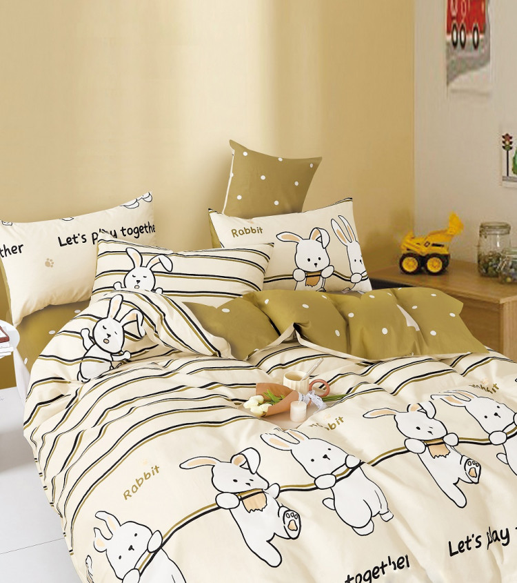 Постельное белье из твил-сатина TANGO rabbit 50х70 (2шт) 1,5-спальное