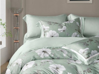 Постельное белье из тенсела люкс ASABELLA Мятная прохлада 50х70 (2шт) и 70х70 (2шт) евро