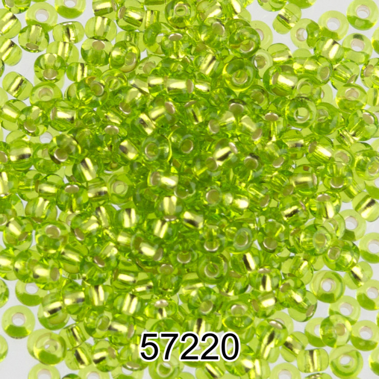 Бисер PRECIOSA (Чехия) круглый 5 10/0 2.3 мм 500 гр 57220 (Ф163) салатовый