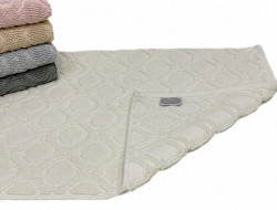 Коврик для ног махровый хлопковый KARVEN KV434 TILE krem 50х80