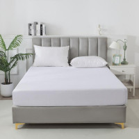 Простыня на резинке сатиновая TANGO Soho белая 160х200х30