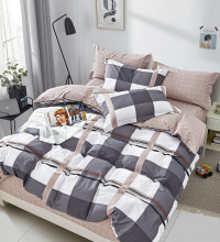 Постельное белье из твил-сатина TANGO квадри 70х70 (2шт) 1,5-спальное