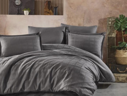 Постельное белье из сатина де люкс KARVEN N045 MARSELA V-3 GREY 50х70 (2шт), 70х70 (2шт) семейное