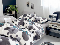 Постельное белье из сатина TANGO пятна 70х70 (2шт) 2-спальное