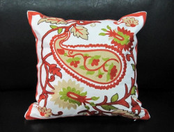 Наволочка декоративная из хлопка и конопли с вышивкой TANGO BOMBAY 7034-34 45х45