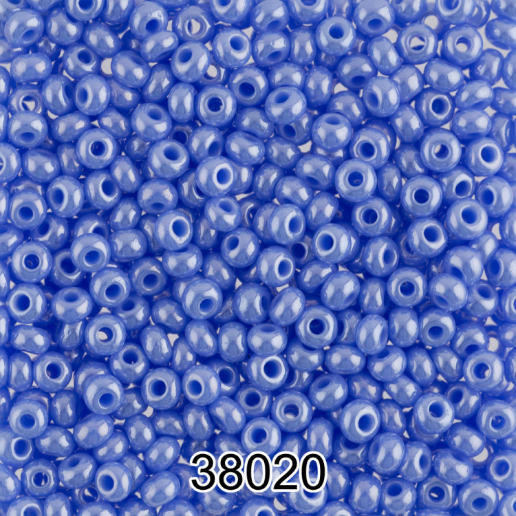 Бисер PRECIOSA (Чехия) круглый 1 10/0 2.3 мм 500 гр 38020 (Ф045) голубой