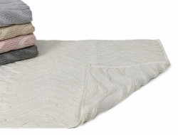 Коврик для ног махровый хлопковый KARVEN KV434 WAWE krem 50х80