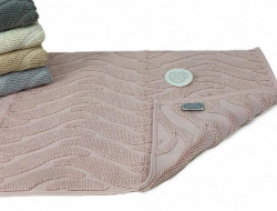Коврик для ног махровый хлопковый KARVEN KV434 WAWE pembe 50х80