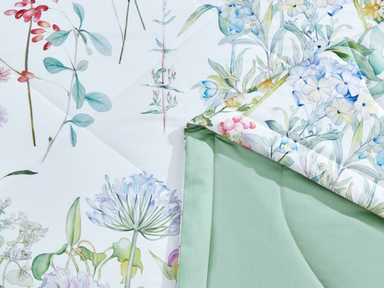 Постельное белье с летним одеялом из египетского хлопка Premium ASABELLA 1380-OMP 50х70 (2шт) евро