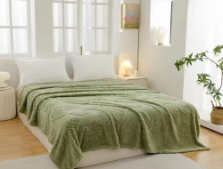 Плед из микрофибры TANGO БАБОЧКИ зеленый 200х220