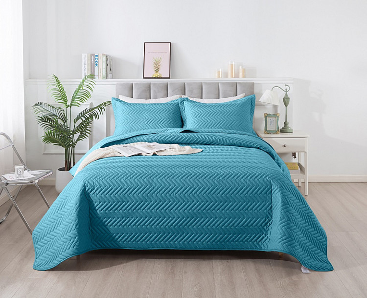 Покрывало тонкое из микрофибры TANGO AMZ MARRAKECH бирюзовое 215х240