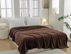 Плед из микрофибры TANGO БАБОЧКИ коричневый 200х220