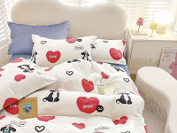 Постельное белье из твил-сатина TANGO лав-гав 50х70 (2шт) 2-спальное