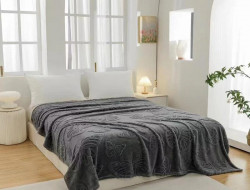 Плед из микрофибры TANGO БАБОЧКИ темно-серый 200х220