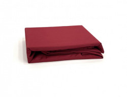 Простыня на резинке из сатина KARVEN P899 бордовая 160х200х33 с наволочками 50х70 (2шт)