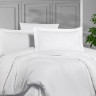 Постельное белье из страйп сатина KARVEN N162-SS-004 BEYAZ белое 50х70 (1шт), 70х70 (1шт) 1,5-спальное