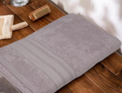 Полотенце махровое хлопковое KARVEN PETEK BORDUR DUZ H5160 LUX COTTON lila 70х140