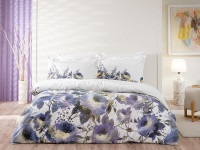 Постельное белье из сатина TAC DIGITAL LA FOLIA фиолетовое евро